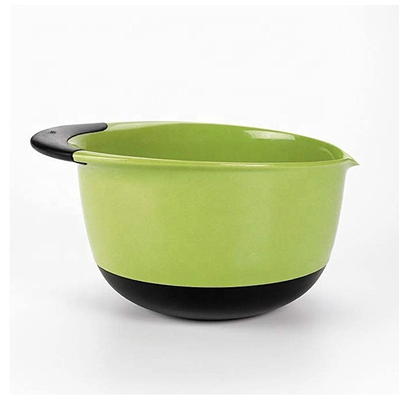 Food safe 3 size  non skid bottom salad bowl mixing bowl set coloful easy clean salad bowls