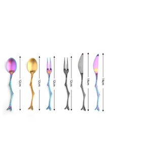 LOW MOQ High Quality Colorful Stainless Steel Cutlery Set For Gift Banquet