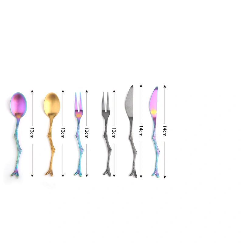 LOW MOQ High Quality Colorful Stainless Steel Cutlery Set For Gift Banquet