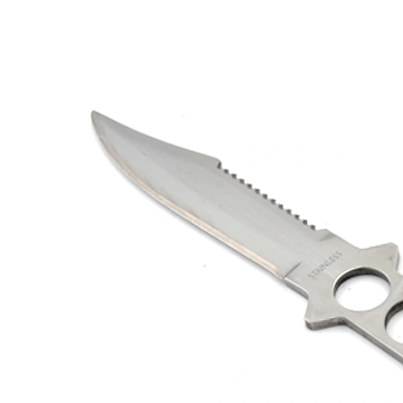 All Stainless Steel Blade Handle Diving Knife with ABS Sheath