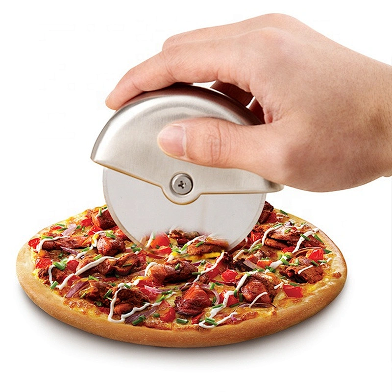 New design stainless steel round pizza cutter wheel pizza cutter knife pizza tools