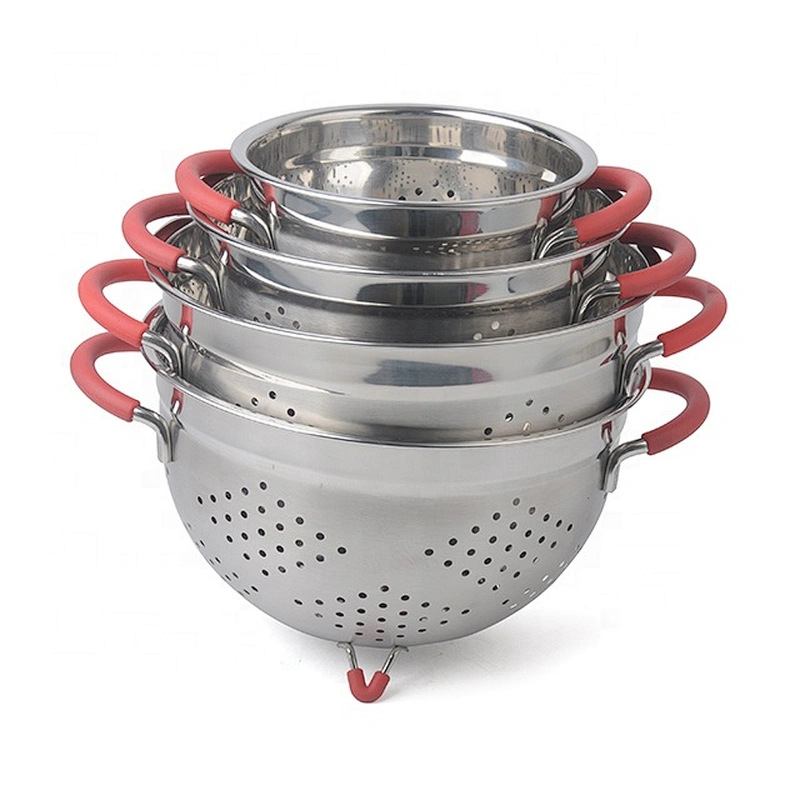 High quality  fruit basket strainer food grade stainless steel   kitchen multifunction colander set