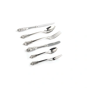 Best Quality Durable Low MOQ Fine Polishing Silver Stainless Steel 18/10 Hotel Cutlery Set