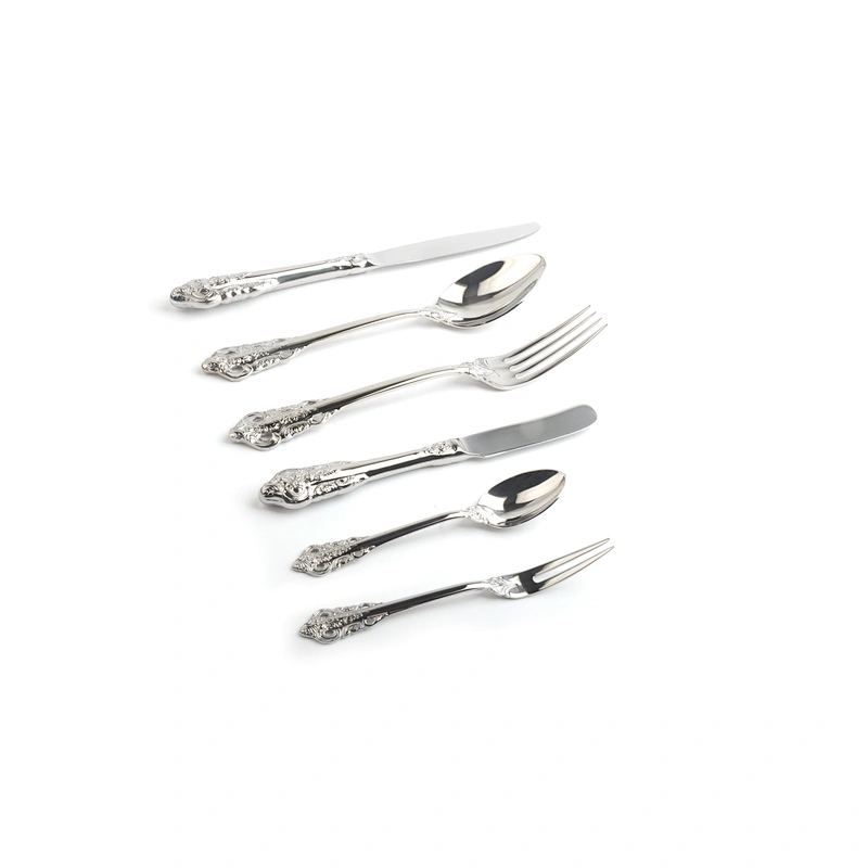 Best Quality Durable Low MOQ Fine Polishing Silver Stainless Steel 18/10 Hotel Cutlery Set