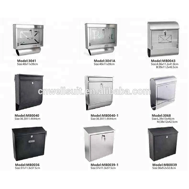 Residential Outdoor Rural Roadside stainless steel Post Box Key Lockable Office Letter box
