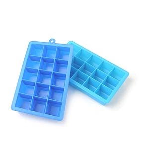 Large Square 8 Cavities Ice Brick Cube Maker Silicone Ice Cube Tray Mould for Whiskey Cocktails