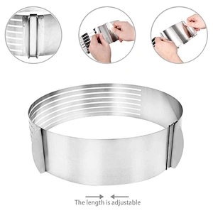 DIY Adjustable Retractable Circular Ring Cake Layered Slicer Baking Tool Kit Set Mousse Mould Slicing with turner set