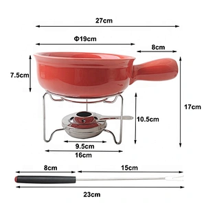 Ceramic Cheese Butter Cream Warmer Heater Tools Hot Selling Cooking Pot Fondue pot