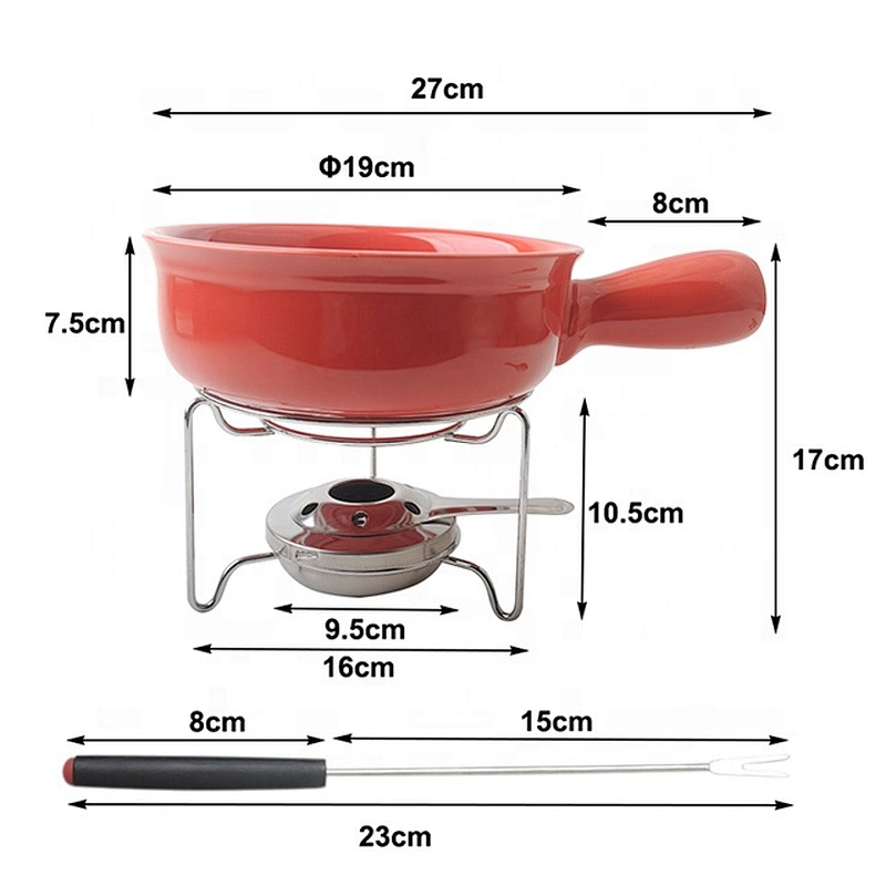 Ceramic Cheese Butter Cream Warmer Heater Tools Hot Selling Cooking Pot Fondue pot