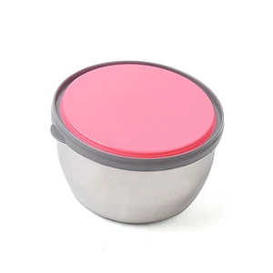 3Pcs set food container salad bowl disposable stainless steel mini fresh box