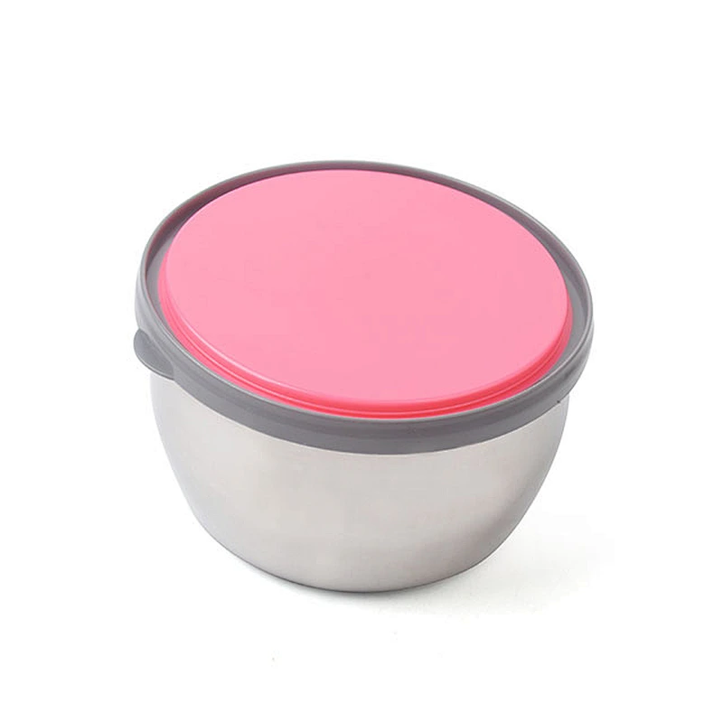 3Pcs set food container salad bowl disposable stainless steel mini fresh box