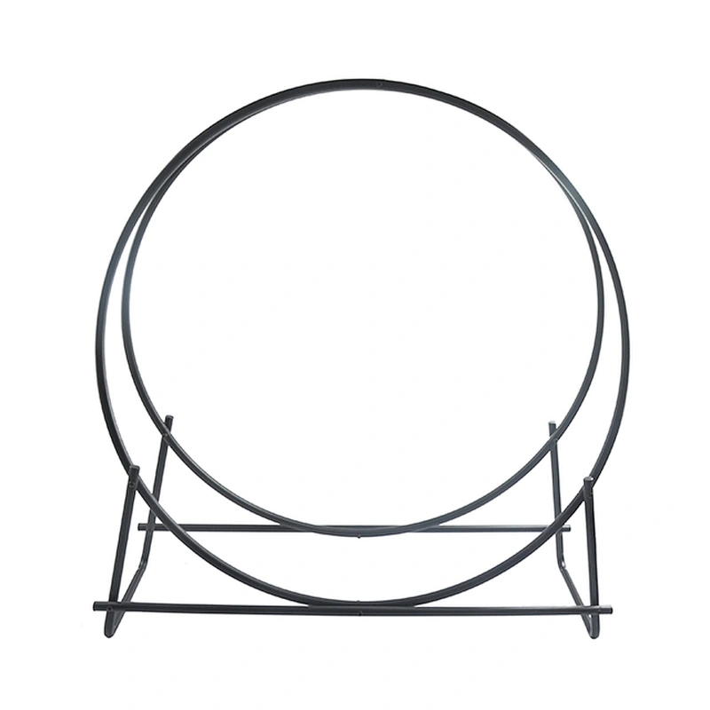 Firewood rack Firewood Log Rack Hoop Tubular Steel Wood Storage Holder for Indoor & Outdoor 40Inch