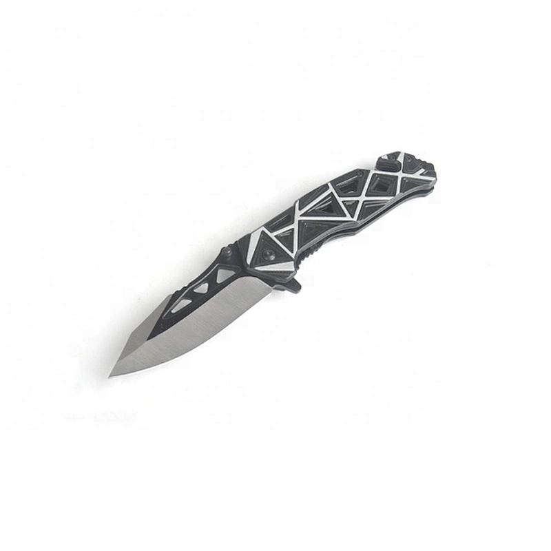 New professional outdoor folding pocket knife with aluminum handle