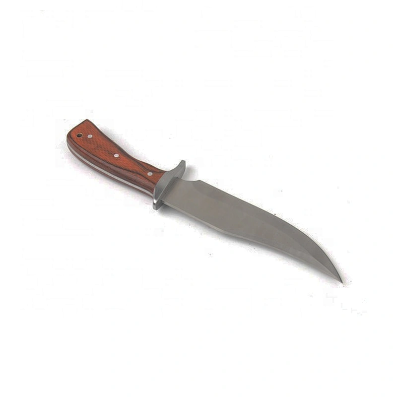 Survival camping fixed hunting Knife with the pakka wooden handle