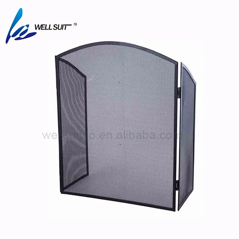 fireplace screen fire screen With Black Powder Coating screen protector fireproof