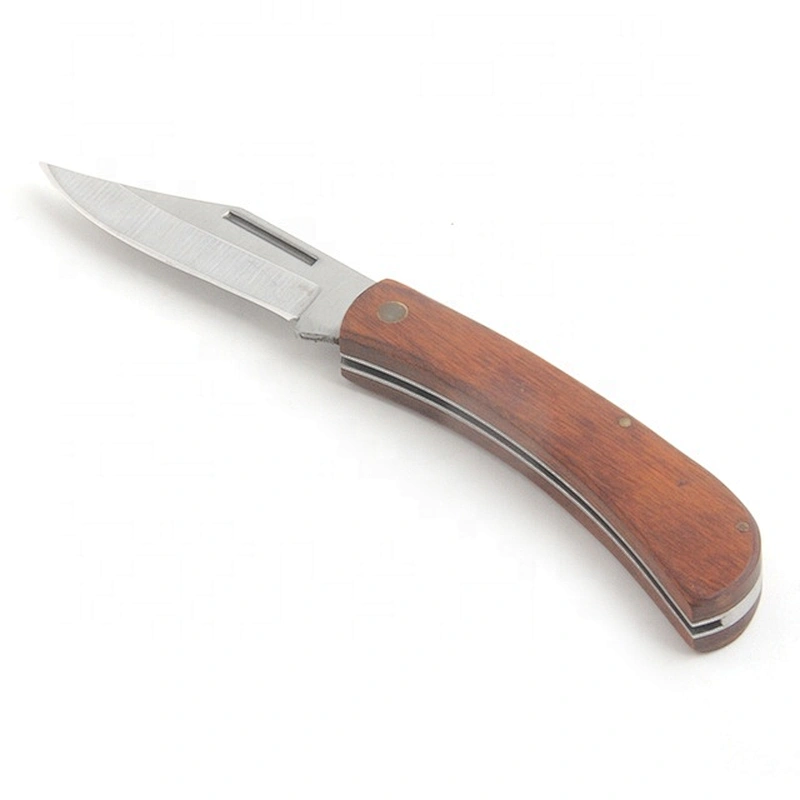 Wooden Handle Folding Knife Foldable Pocket Knife