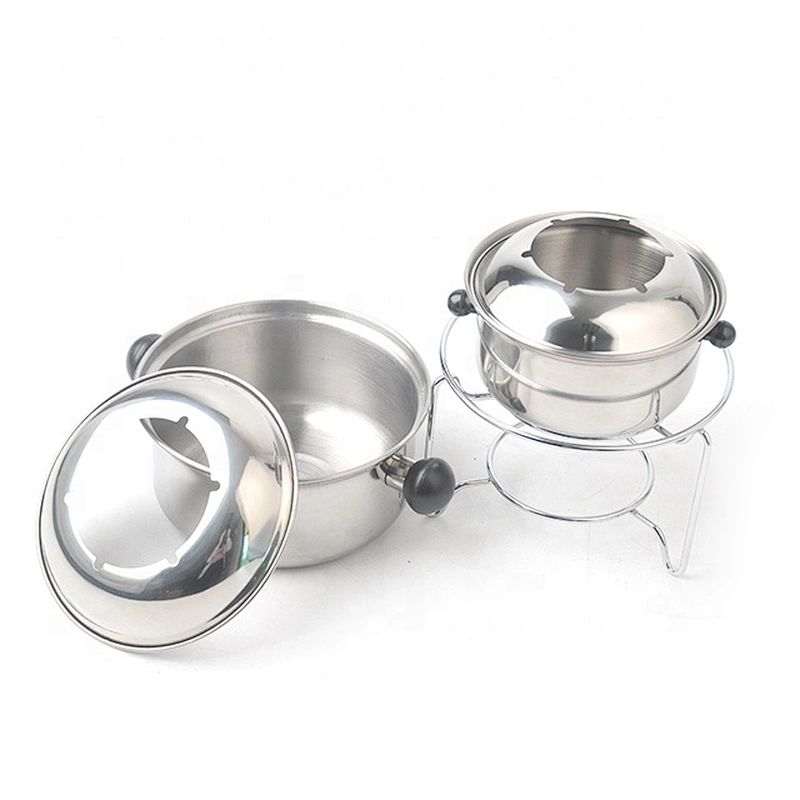 Chinese cheap stainless steel dinnerware chocolate fondue set for sale