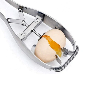 Amazon new type stainless steel kitchen gadgets egg tools egg opener eggshell cutter cracker