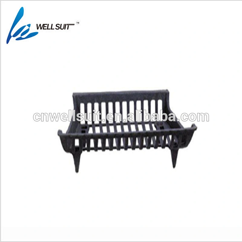 Firewood Log Rack Fireplace Basket Wood Stove Cast Iron Grates With Black Powder Coating