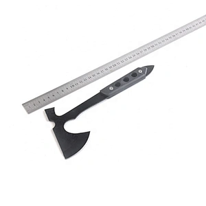 Multi Functions 10 Inches Black Color Stainless Steel G10 Handle Tomahawk Hatchet Axe with Sheath