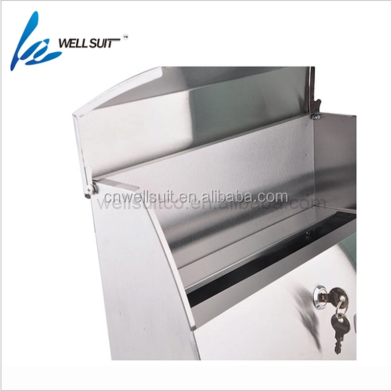 waterproof Semi Curve lockable mailboxes stainless steel modern uban style