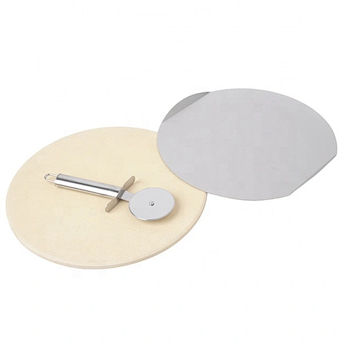 Double-deck stainless steel and stone pizza cutting board