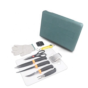 10 pcs Outdoor Survival Camping Hunting Fishing Mulit Tools Kit with carry case