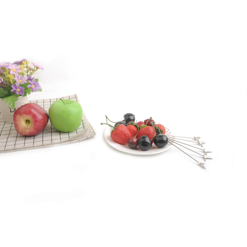 Stainless Steel Lovely Animals Titanium Golden Tableware Fruit Tea Fork Picks Cutlery Set