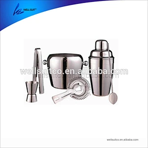 New cocktail shaker set with strainer jigger muddle gift box