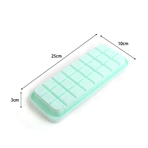 bpa free mini silicone ice cube tray with Removable PP Lid