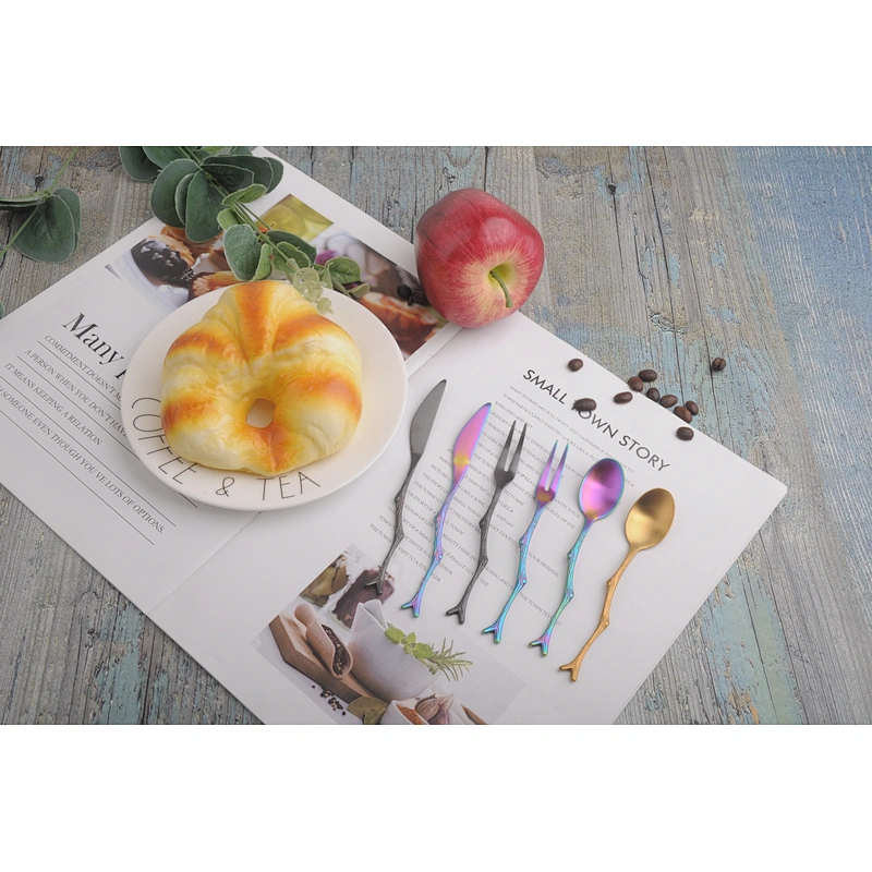 LOW MOQ High Quality Colorful Stainless Steel Cutlery Set For Gift Banquet