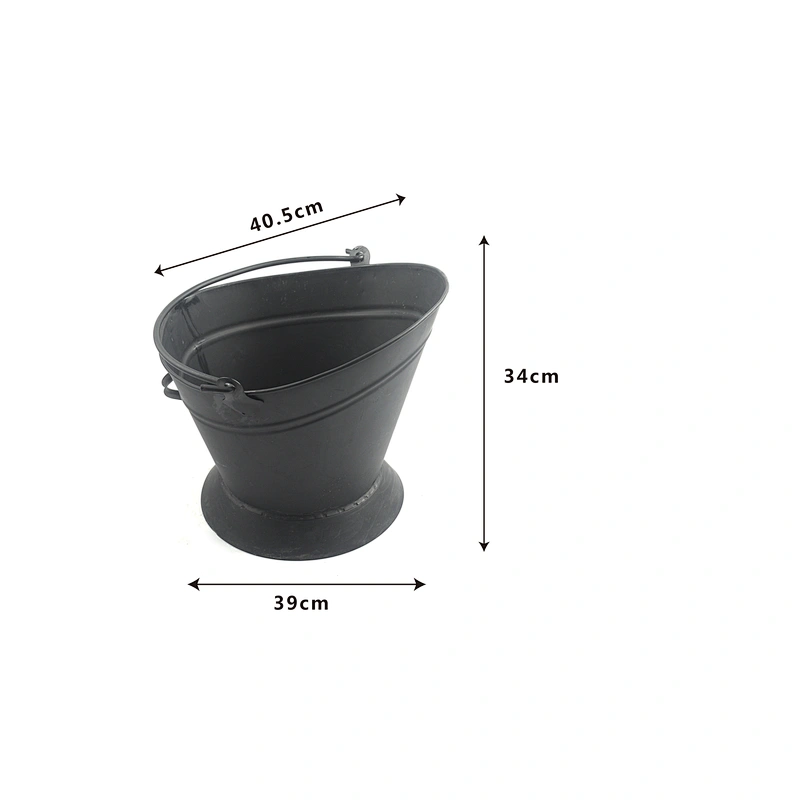 Log holder Oval Ash Bucket with Shovel Kit Garden Fireplace Bucket