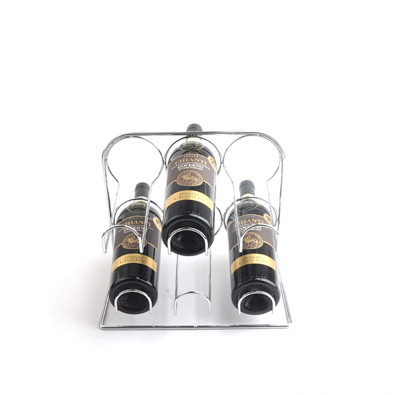 6 Bottle Wall Mounted Towel Champagne Storage Holder Black Metal Wall Hanging Wine Rack