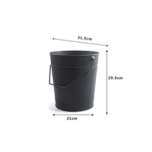 fireplace accessories black metal coal bucket ash coal hod bucket with handle