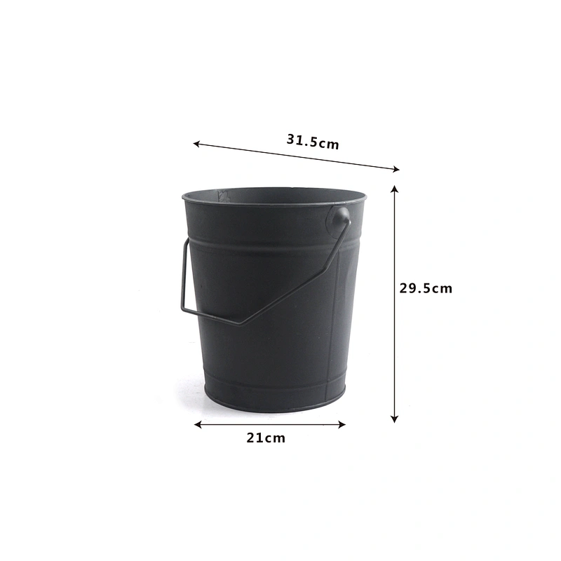 fireplace accessories black metal coal bucket ash coal hod bucket with handle