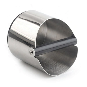 Round stainless steel coffee accessories grind container espresso coffee knock box for sale