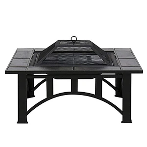 Camping round metal outdoor Portable fire pit cooking grill