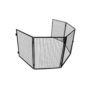 hot selling 5 leafs folding metal fireplace screen stairs guardrail safe for children