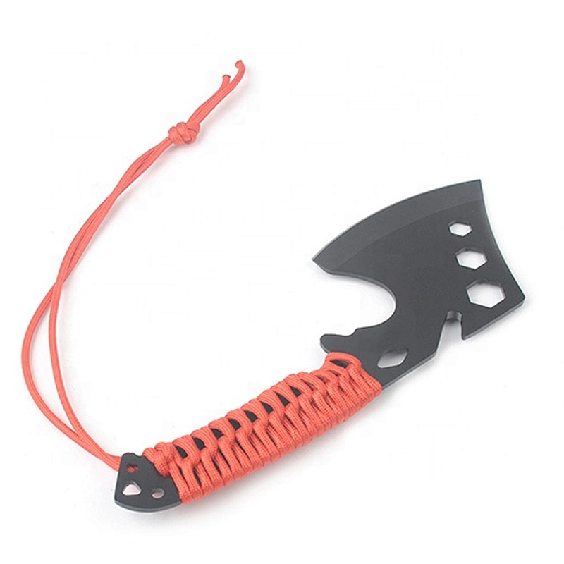Mini Outdoor Survival Camping Hunting axe handle with Paracord wrap hatchet