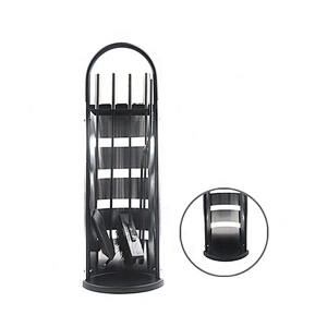Factory Price Wholesale 5 Pcs Set Knight Fireplace Tools with Stainless Steel Handle