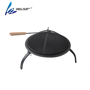outdoor garden  metal  black foldable  fire pit