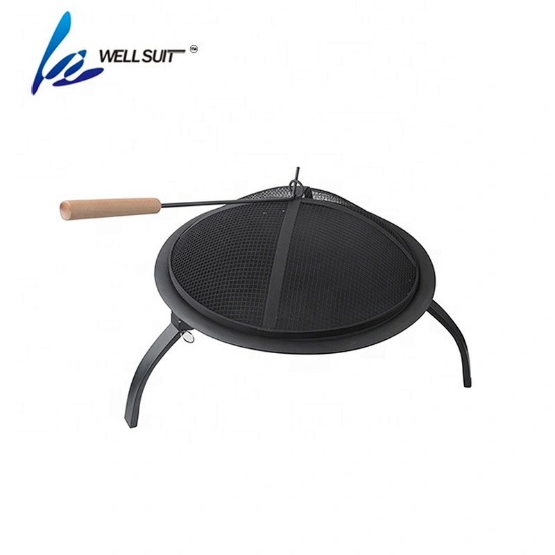 outdoor garden  metal  black foldable  fire pit
