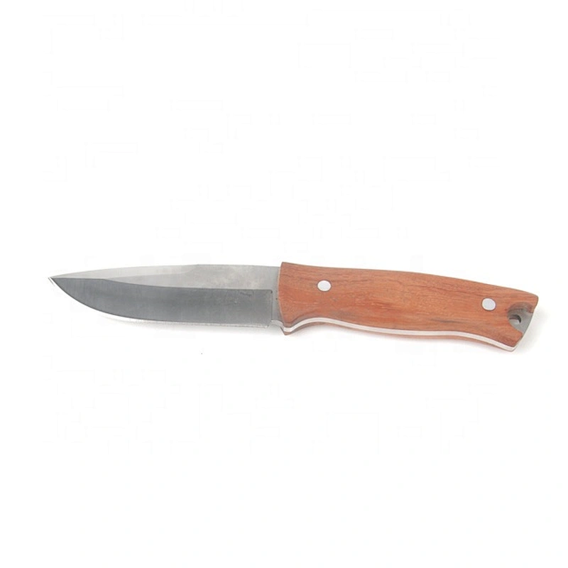 Full Tang Stainless Steel Blade Outdoor Camping Survival Knife with wood handle