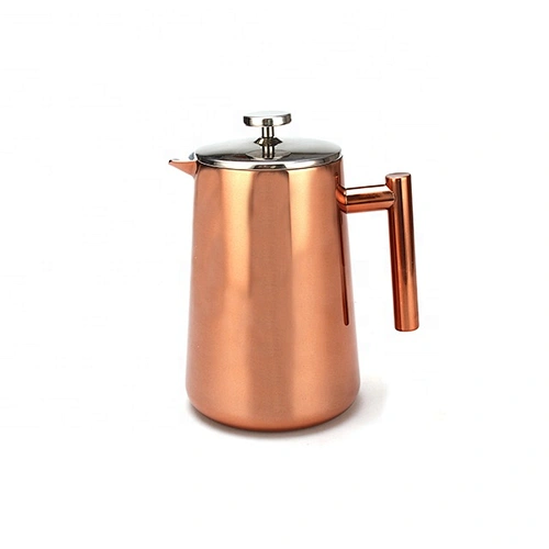 New design hot selling stainless steel copper plating tea pot
