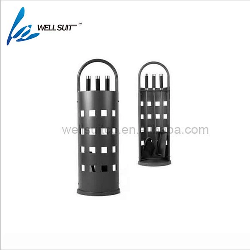 68CM Top rated modern design gray panel 5 in 1 fireplace tool set with fireplace tong