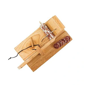 Hot selling food grade wood ham slicer  manual sausage Guillotine