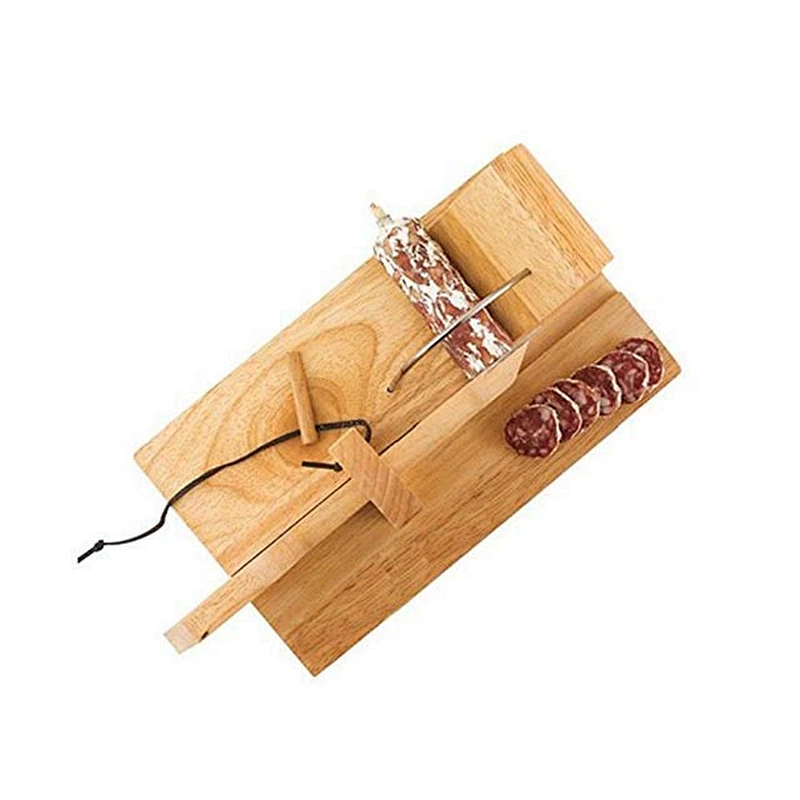 Hot selling food grade wood ham slicer  manual sausage Guillotine