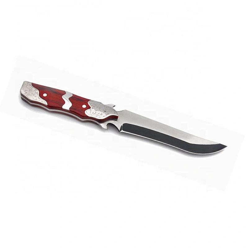 Quality Stainless Steel Outdoor Camping Survival Huntingl Knife with wood handle