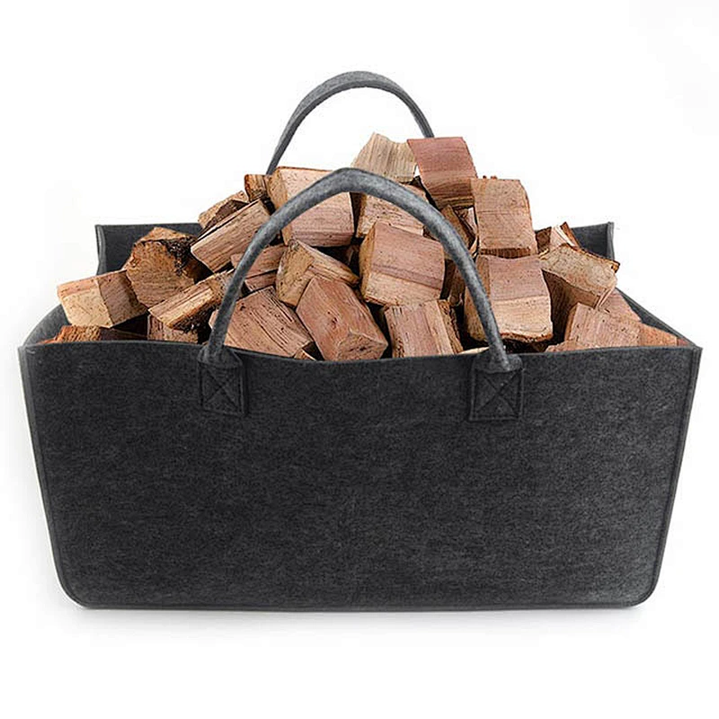Firewood bag  outdoor fireplace tool wood  basket felt fire basket