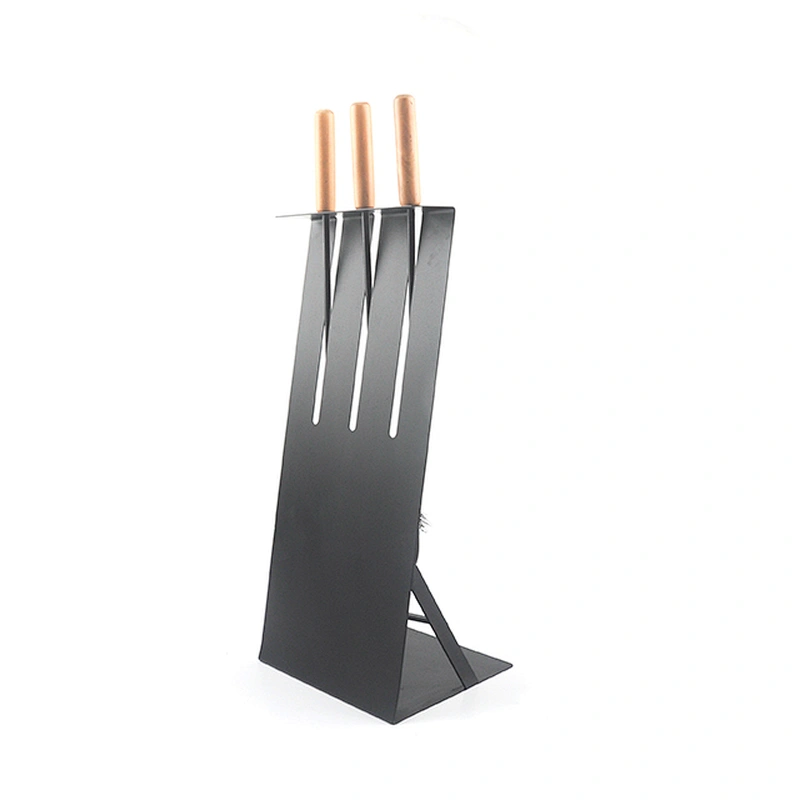 Hot selling indoor metal fireplace tool set with wooden handle  3pcs fireplace tools